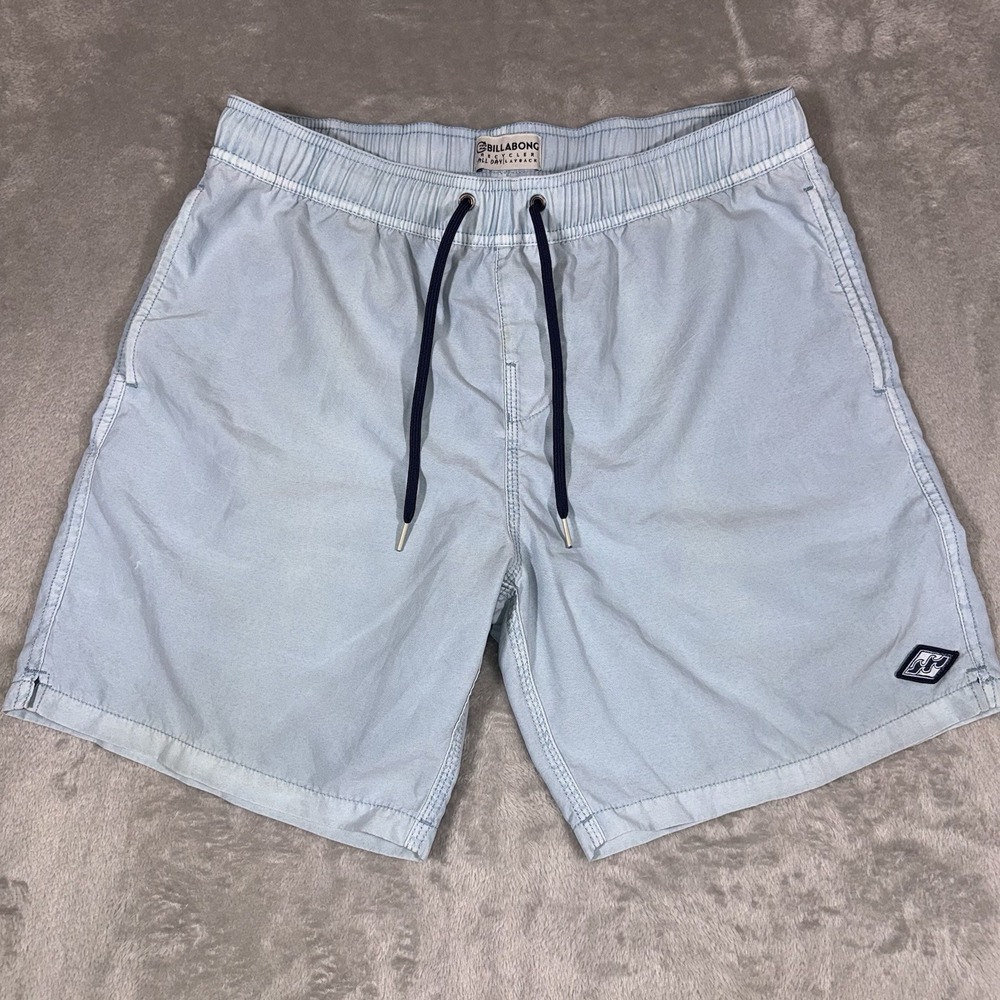 Billabong Board Shorts Mens 32x17 Light Blue Recycler All Day Lo Tide Surf 7"
